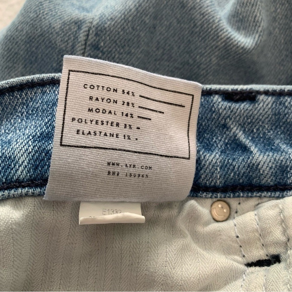 AYR The Bomb Jeans Light Wash High Rise Straight Leg‎ Denim Blue W 28 - Picture 10 of 14